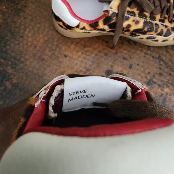 Steve Madden Braxton Leopard Print Retro Sneaker