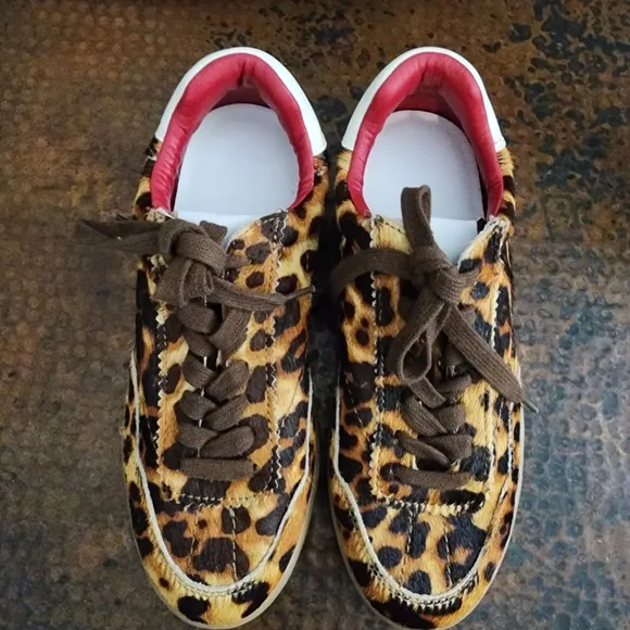 Steve Madden Braxton Leopard Print Retro Sneaker