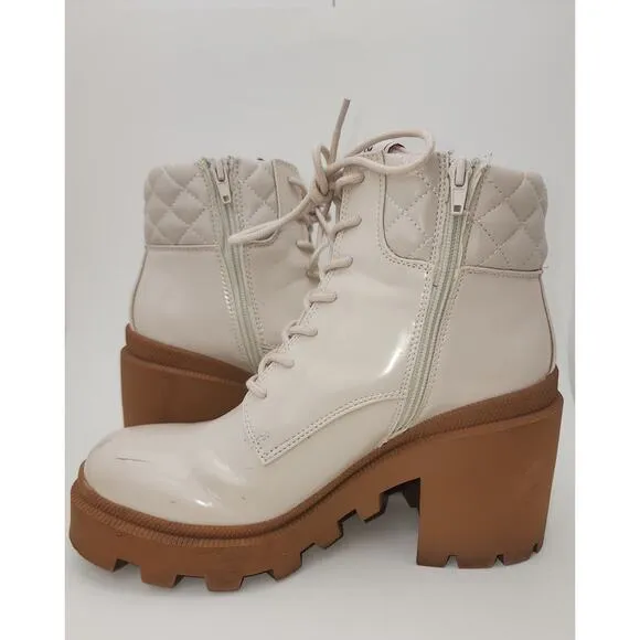 Steve Madden Chunky Boots womens 9.5 Y2K Heel platform winter boho