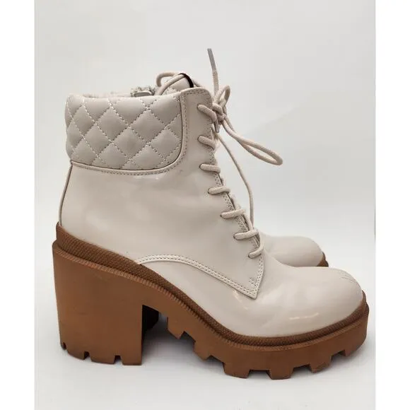 Steve Madden Chunky Boots womens 9.5 Y2K Heel platform winter boho