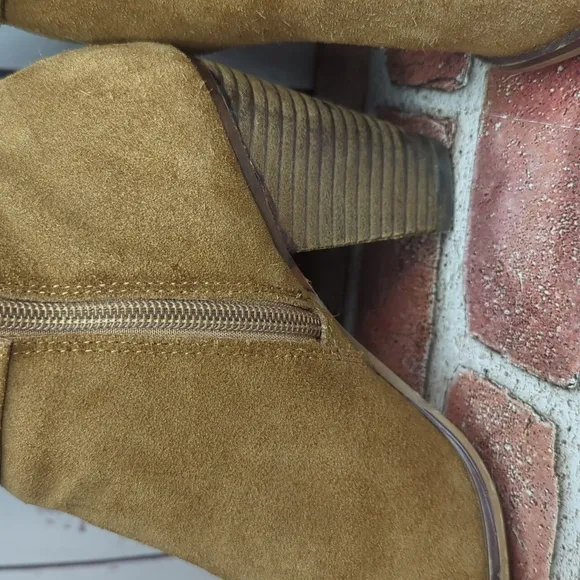 Steve Madden Cognac Brown Suede Tall Fringe Calissa Boot Womens 6 RARE
