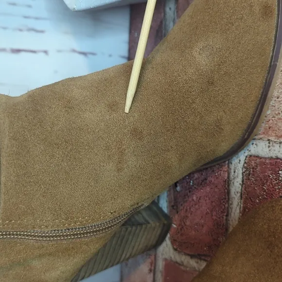 Steve Madden Cognac Brown Suede Tall Fringe Calissa Boot Womens 6 RARE