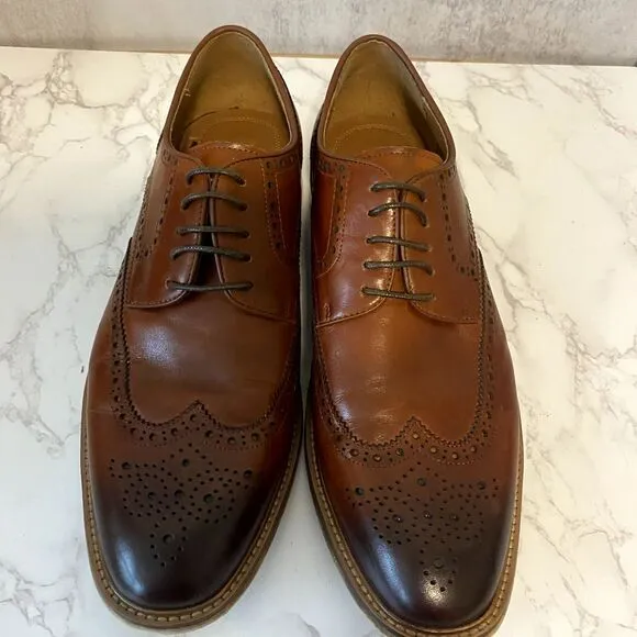 Steve Madden Dress Shoes Men's Sz 10.5 Leather Hoxton Wingtip Ombre‎ Business