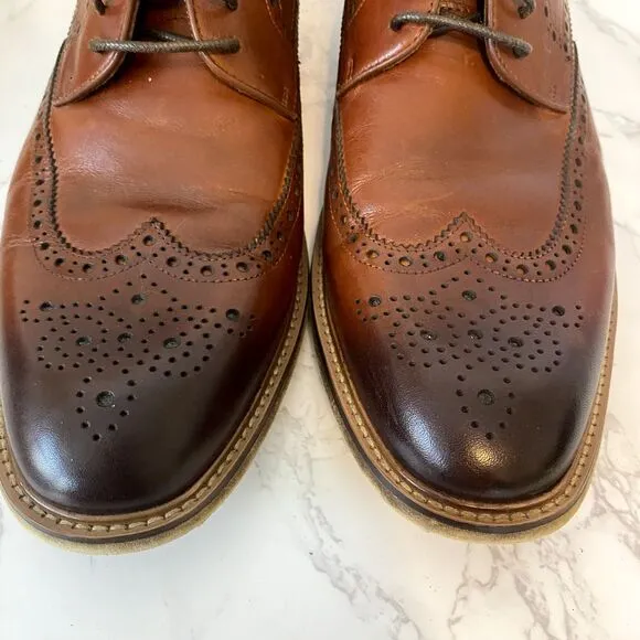 Steve Madden Dress Shoes Men's Sz 10.5 Leather Hoxton Wingtip Ombre‎ Business