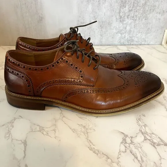 Steve Madden Dress Shoes Men's Sz 10.5 Leather Hoxton Wingtip Ombre‎ Business
