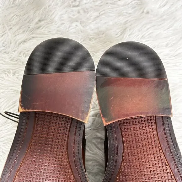 Steve Madden Mens Size 10 Bisson Brown Leather Wingtip Derby Lace Up Dress Shoes