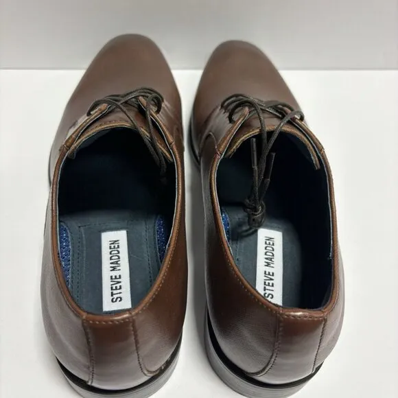 Steve Madden Men’s Sydney Brown Oxford Dress Shoes, Size 10 M