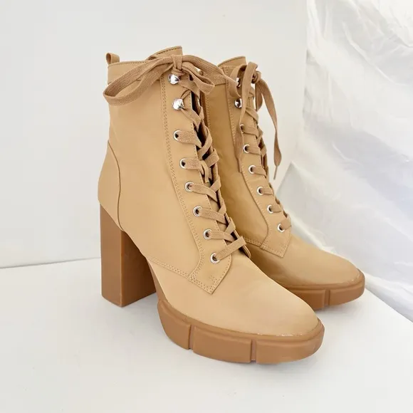 Steve Madden Tan Chunky Heel Hani Booties size 11