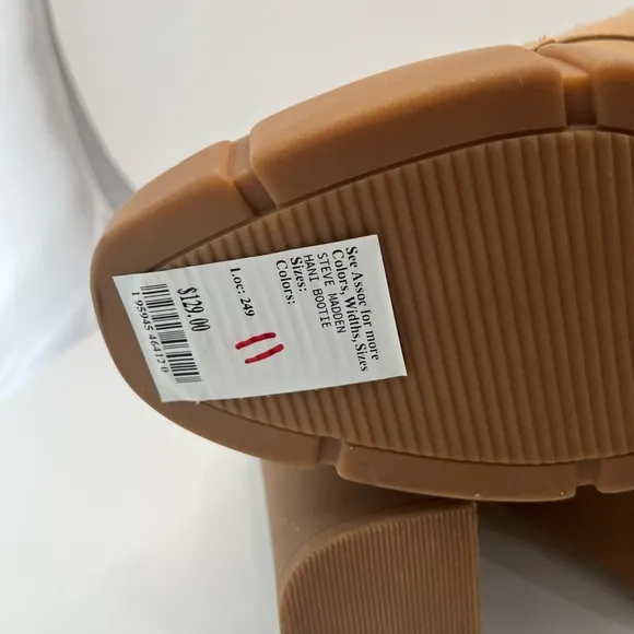 Steve Madden Tan Chunky Heel Hani Booties size 11