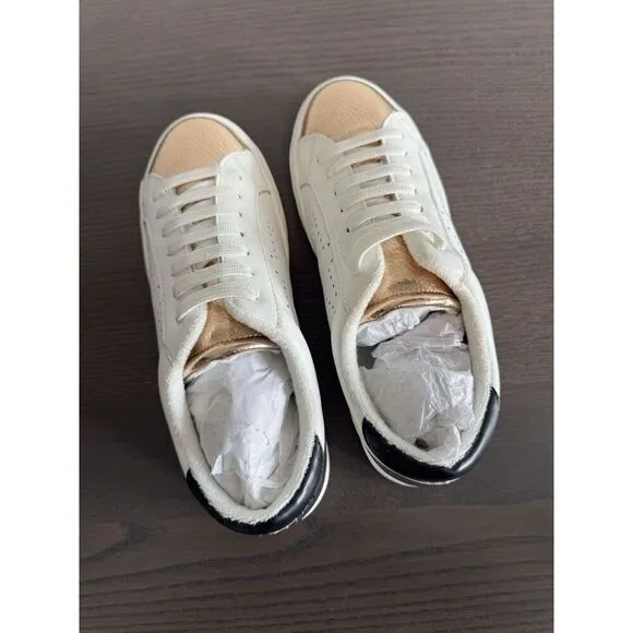 Steve Madden Women's 8.5 Rezume Sneakers Shoes New Star Pink Golden Leather