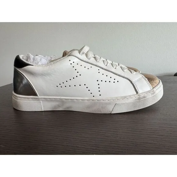 Steve Madden Women's 8.5 Rezume Sneakers Shoes New Star Pink Golden Leather