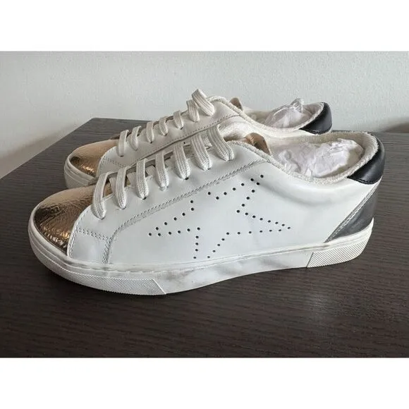 Steve Madden Women's 8.5 Rezume Sneakers Shoes New Star Pink Golden Leather