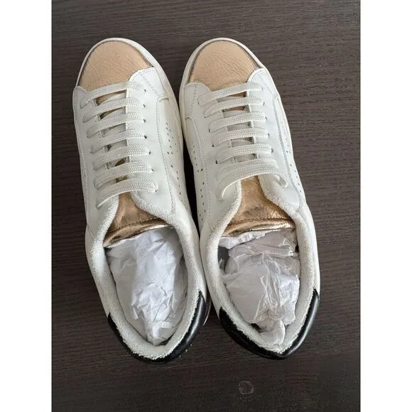 Steve Madden Women's 8.5 Rezume Sneakers Shoes New Star Pink Golden Leather