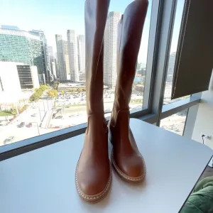 STEVEN by Steve Madden Calda Knee High Brown Tan Western Boho Boots Size 9