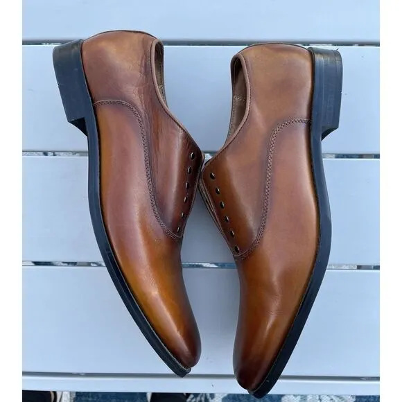 Steven Madden Pointed Leather Slip On Casual Loafer - Size 10 - Brown