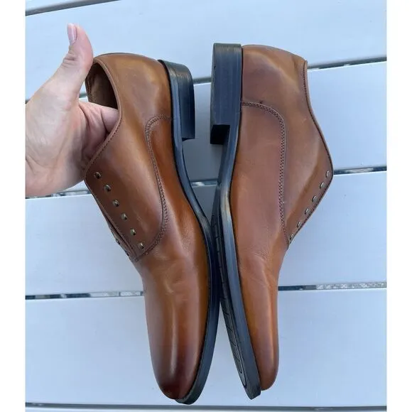 Steven Madden Pointed Leather Slip On Casual Loafer - Size 10 - Brown
