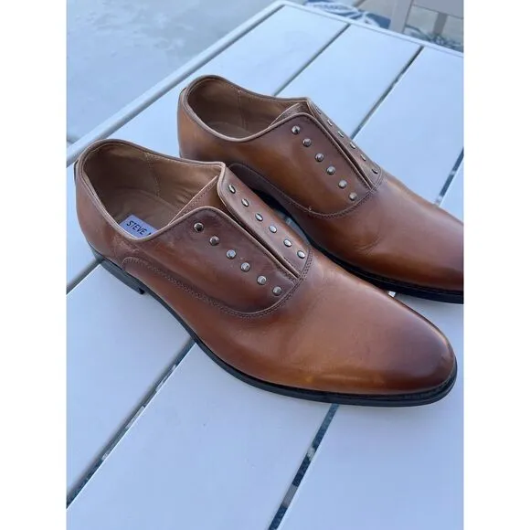 Steven Madden Pointed Leather Slip On Casual Loafer - Size 10 - Brown