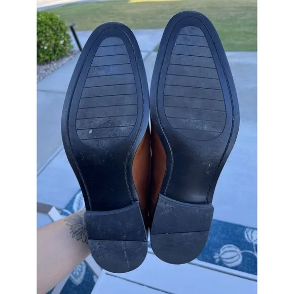 Steven Madden Pointed Leather Slip On Casual Loafer - Size 10 - Brown