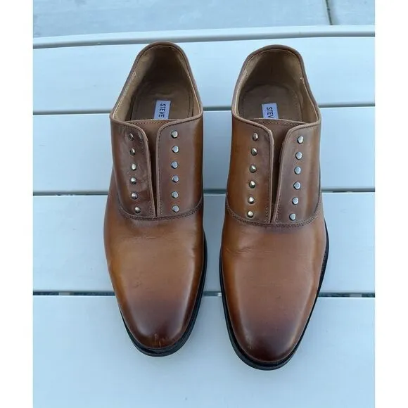 Steven Madden Pointed Leather Slip On Casual Loafer - Size 10 - Brown