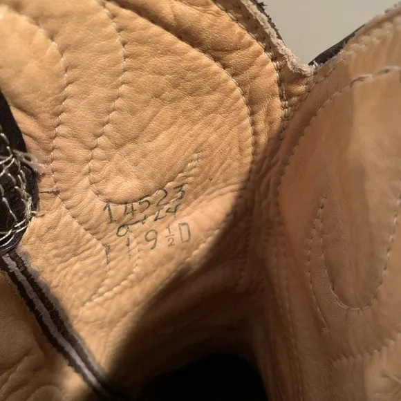 Stewart Boot Co. Vintage 1977 Hand Made‎ Western Boots Brown 9.5