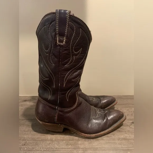 Stewart Boot Co. Vintage 1977 Hand Made‎ Western Boots Brown 9.5