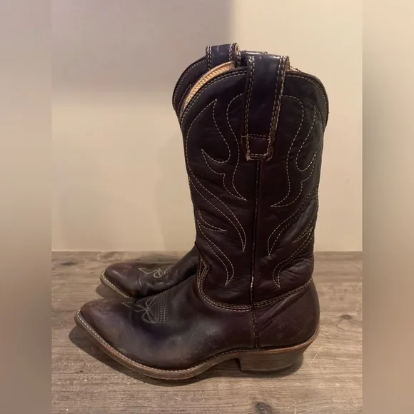 Stewart Boot Co. Vintage 1977 Hand Made‎ Western Boots Brown 9.5