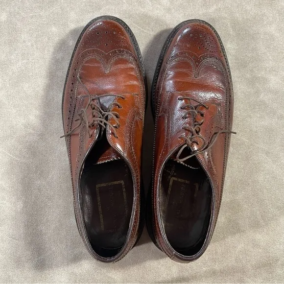 Stuart McGuire Wingtip Brown Leather Dress Shoes Men Size 9D