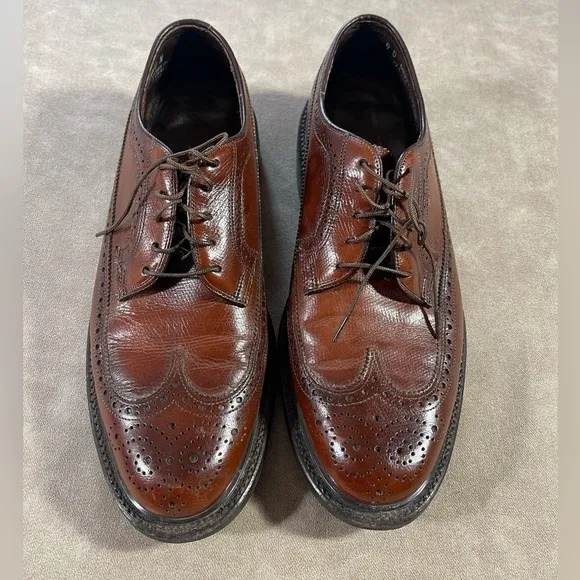 Stuart McGuire Wingtip Brown Leather Dress Shoes Men Size 9D