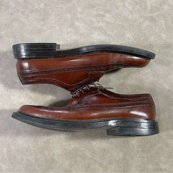 Stuart McGuire Wingtip Brown Leather Dress Shoes Men Size 9D