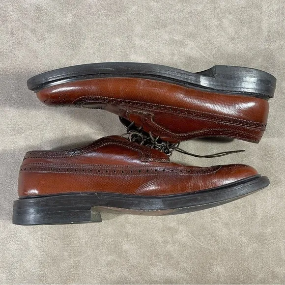 Stuart McGuire Wingtip Brown Leather Dress Shoes Men Size 9D