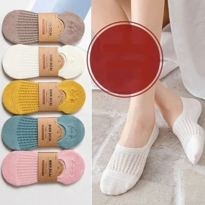 Summer Solid Color Ankle Boat Socks