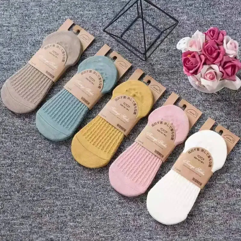 Summer Solid Color Ankle Boat Socks