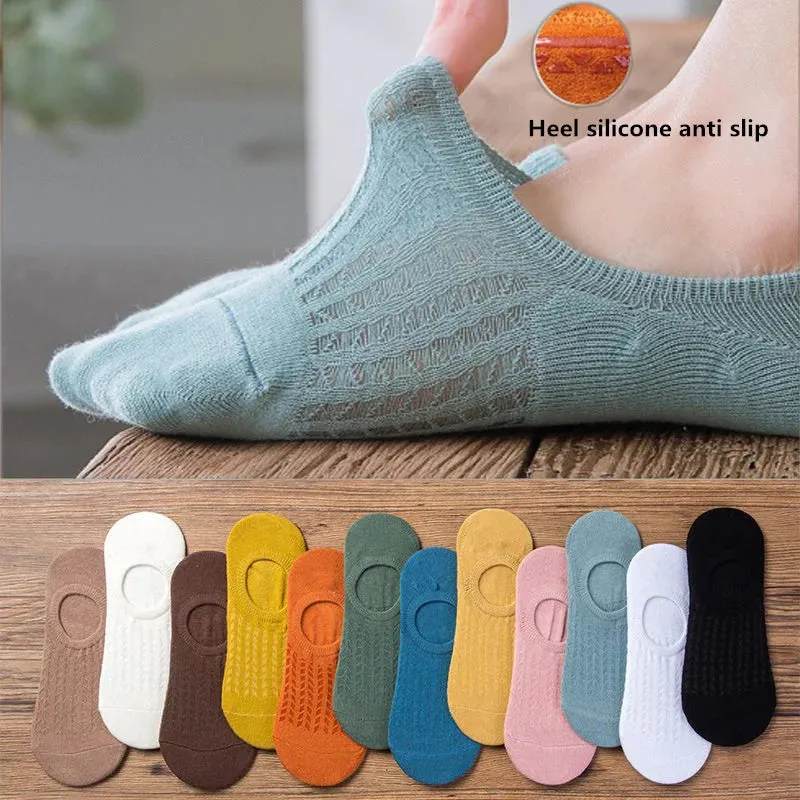 Summer Solid Color Ankle Boat Socks