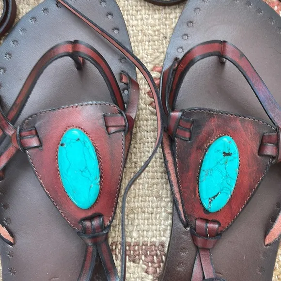 Sundance African Skies LaidbackLondon Handmade Gladiators Leather Flat Sandals