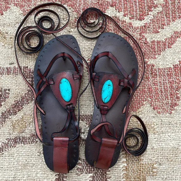Sundance African Skies LaidbackLondon Handmade Gladiators Leather Flat Sandals