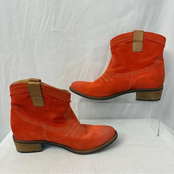 Sundance Western Cowgirl Suede Ankle Boots