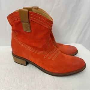 Sundance Western Cowgirl Suede Ankle Boots