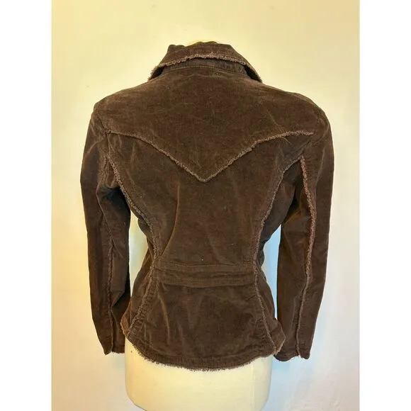 Super Unique Embroidered Micro-Cord Jacket from Kikit Jeans Size XL