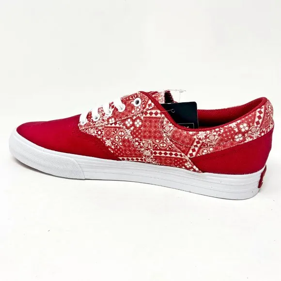 Supra Cobalt Rose Print Red White Mens Skateboard Shoes Sneakers 05663 625