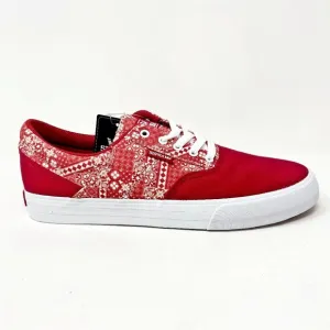 Supra Cobalt Rose Print Red White Mens Skateboard Shoes Sneakers 05663 625