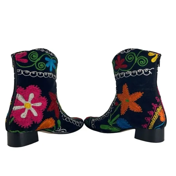 Suzani Embroidered Ankle Boots CCO