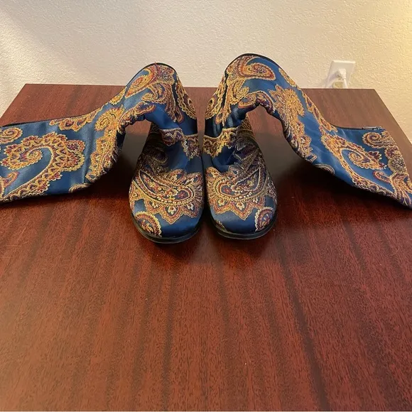 Suzani Satin Embroidered Boho Riding Boots
