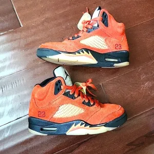 Sz 6 Wmns / 4.5 Youth GS Air Jordan 5 Retro Dunk on Mars Suede Basketball Shoes