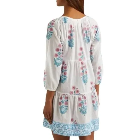 SZ BLOCKPRINTS Tuckernuck Priya Dress Cotton Tiered Mini