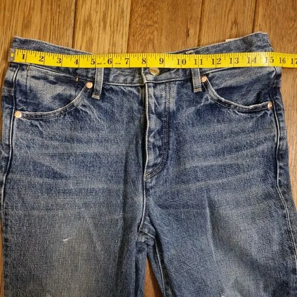 Tanaka Women’s Size 28 The Boots Jean Trousers in Vintage Blue Japanese Denim