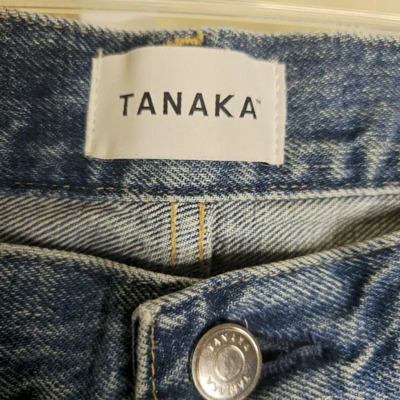 Tanaka Women’s Size 28 The Boots Jean Trousers in Vintage Blue Japanese Denim