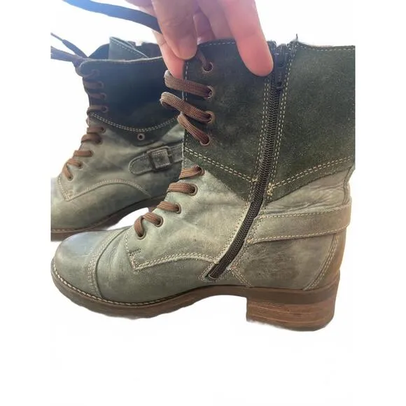 Teal Taos Vintage-Style Lace-Up Boots Size 39/US 8 - 8.5 EUC