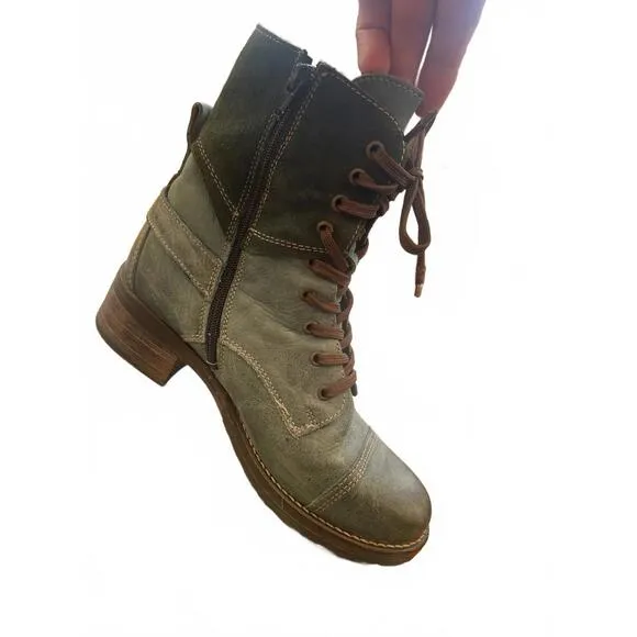 Teal Taos Vintage-Style Lace-Up Boots Size 39/US 8 - 8.5 EUC