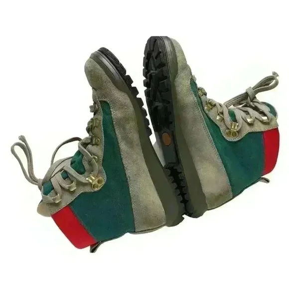 Tecnica Trekking Skywalk Suede Boots ( W 6.5) ( M 5.5) Gray Green Red