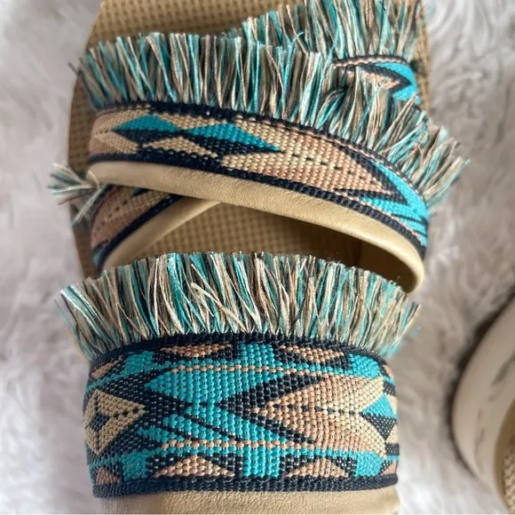 Teva x Free People Ceres Flatform Fringe Sandals size 7